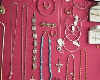 sterling necklaces, bracelets, pendants, pins, rings