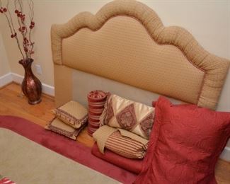 Hollywood headboard, complete bed ensemble - comforter, pillow shams, pillows