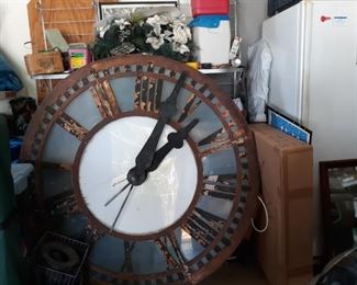 antique clock face, measuring 62 1/2" in diameter