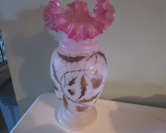 Cased glass vase
