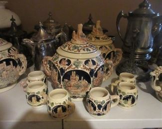 German punch bowls and cups