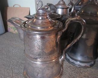 Victorian water pot with swan top