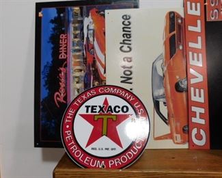 Automotive tin signs