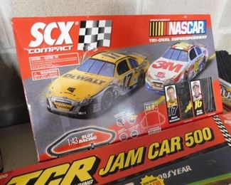 SCX Compact NASCAR slot car race set