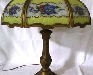 Vintage reverse painted lamp
