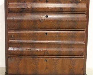 Burled Empire chest of drawers
