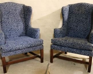 Kittinger matched pair wing chairs