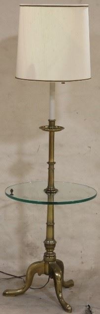 Vintage brass bamboo lamp stand