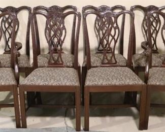 Chippendale set of 8 dining chairs