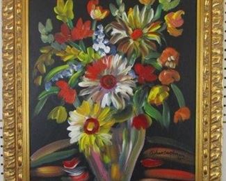 Bouquet of Flowers oil on Canvas by Anna Sandhu Ray