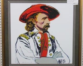 General Custer Giclee plate signed by Andy Warhol