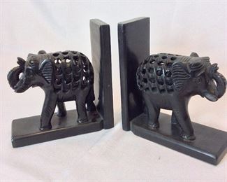 Elephant Book Ends, 7" H.