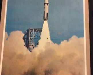 Lockheed Polaris Fleet Ballistic Missile Poster circa 1950's.