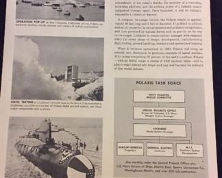 Lockheed Polaris Fleet Ballistic Missile Poster circa 1950's.