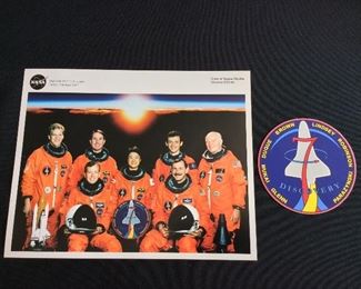 NASA Space Shuttle STS-95 Mission Photo/Bio, Mission Decal, and Mission Cards (not shown). John Glenn Return to Space.