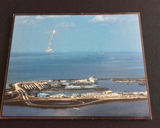 Space Shuttle Launch Above Port Canaveral.
