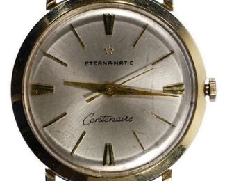 Centenaire 14k Gold Case EternaMatic Wrist Watch