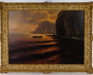 Guido Odierna Italian 1913 1991 Capri Oil on Canvas