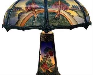 Reverse Painted Shade and Body Lamp
