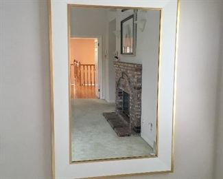 Large white and gold mirror