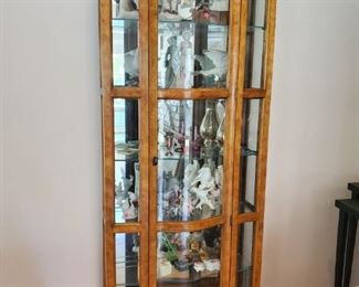 Vintage curio cabinet with glass shelves $$600