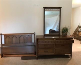 Broyhill Dresser with Mirror and Full Size Bed Frame