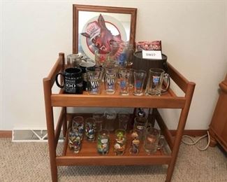 Pabst Blue Ribbon, Old Style, Coors,  Harley Davidson Glasses and Bar Ware