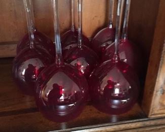 Ruby Red & Clear Wine Goblets also have Ruby Red & Clear Water Glasses