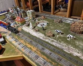 Complete Train Table with Tunnel, Farm Animals, Train Track.  Trains Sold Separately.  