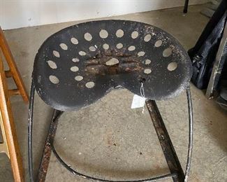Chair made from and old Tractor seat  