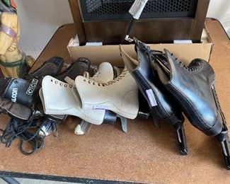 Vintage Ice Skates and a Pair of Vintage Hockey Skates - great for decorating! 