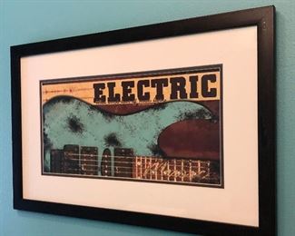 - Paypal Payment Only  BG0054: Electric Framed Print $20 OBO Local Pickup
