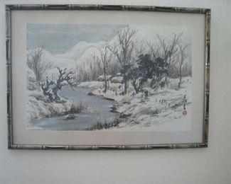 LUI-SANG WONG Watercolor, SNOW SCENE