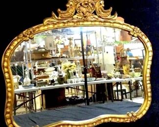 Antique carved gilded mirror
