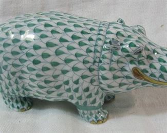 Herend hippo figurine