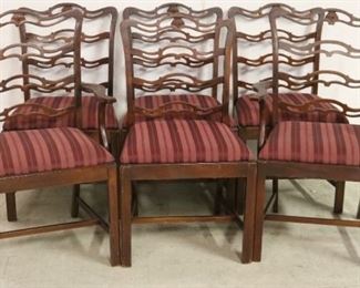 Set of 6 mahogany ribbon chairs