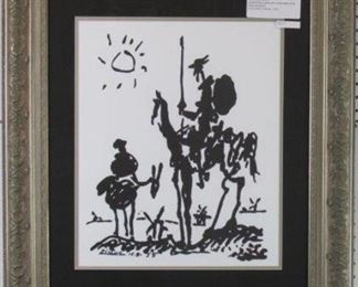 Original serigraph Don Quixote Picasso
