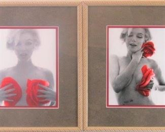 Marilyn Monroe red roses by Bert Stern