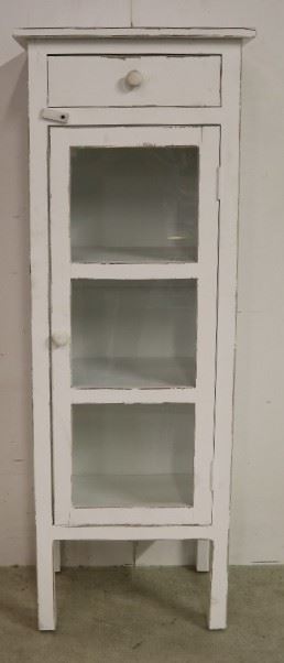 Narrow white cabinet