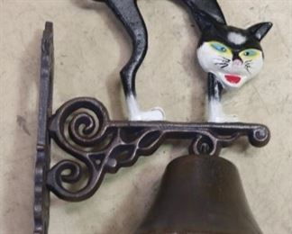 Scaredy cat cast iron bell