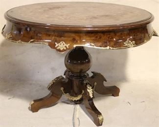 Inlaid gold trim table