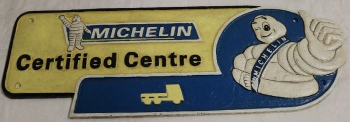 Michelin Man cast iron sign