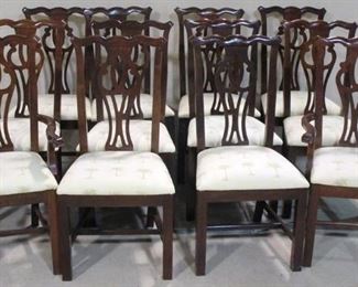 Mahogany Chippendale chair set of 12
