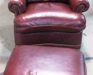 Hancock & Moore leather Chair with ottoman