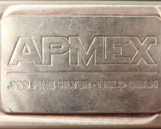 32.15oz .999 Silver Kilo Bar APMEX