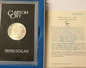 1882 Uncirculated Carson City dollar