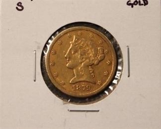 1879S $5 Gold Liberty