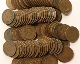 Lot of 100 Indian Pennies