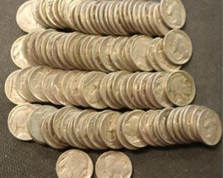Lot of 100 Buffalo Nickels