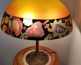 reverse painted lamp